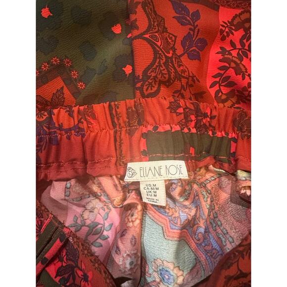 Eliane Rose Floral flowy colorful print wide leg capri Pants. S- Meduim - Picture 6 of 6